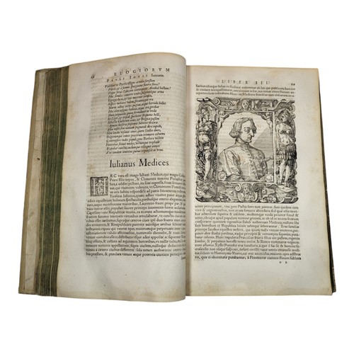 57 - Giovio, Paolo.
Elogia virorum bellica virtute illustrium. 
Basel: Pietro Perna, 1575;
Regionum et in... 