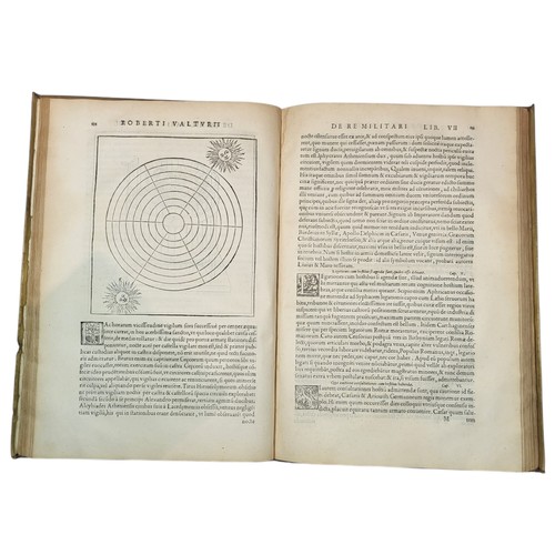 65 - Valturio, Roberto
De Re Militari. 
Paris: Christian Wechel, 1535. 
Exceptional compendium of the lat... 