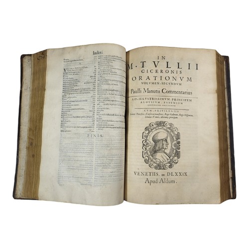 87 - Cicero
De rhetorica volumen primum (-secundum). 
Venice: Aldus, 1583; Epistolae familiares; epistola... 