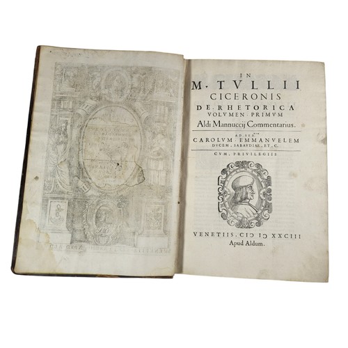 87 - Cicero
De rhetorica volumen primum (-secundum). 
Venice: Aldus, 1583; Epistolae familiares; epistola... 