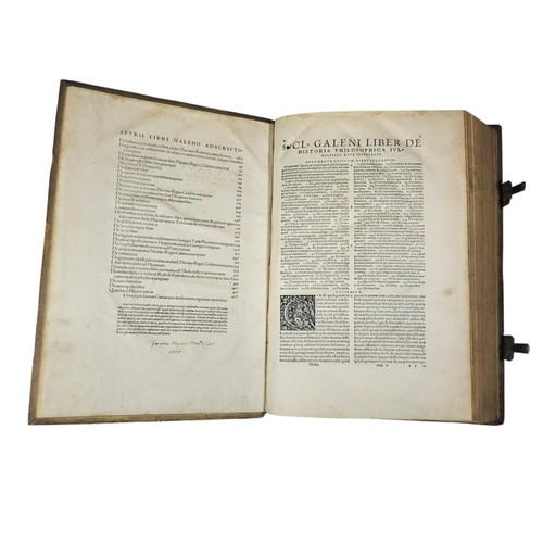 92 - Galenus. 
Opera [Latin]. 
Basel: Froben, 1549. 
Second, very rare Froben edition (third overall edit... 