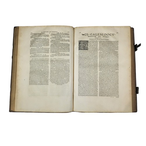 92 - Galenus. 
Opera [Latin]. 
Basel: Froben, 1549. 
Second, very rare Froben edition (third overall edit... 