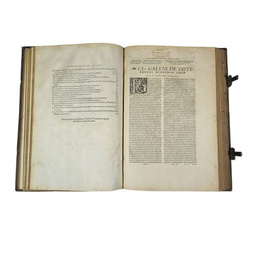 92 - Galenus. 
Opera [Latin]. 
Basel: Froben, 1549. 
Second, very rare Froben edition (third overall edit... 