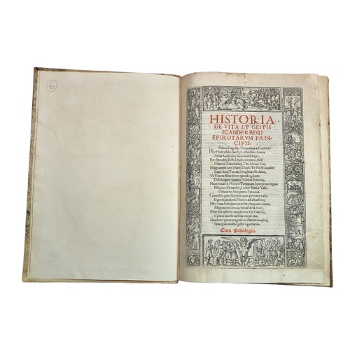 102 - Marino Barlezio. 
Historia de vita et gestis Scanderbegi. 
Rome: [Bernardinus de Vitalibus, c. 1508]... 