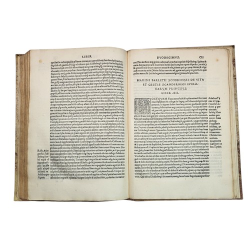 102 - Marino Barlezio. 
Historia de vita et gestis Scanderbegi. 
Rome: [Bernardinus de Vitalibus, c. 1508]... 