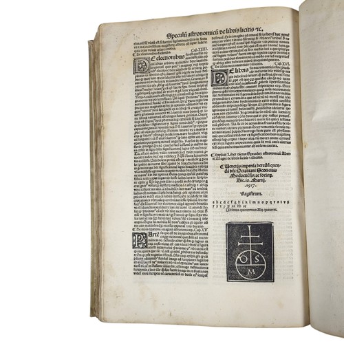 106 - Albertus Magnus
Tabula tractatuum parvorum naturalium, 
[colophon:] Venice, heirs of Octavianus Scot... 