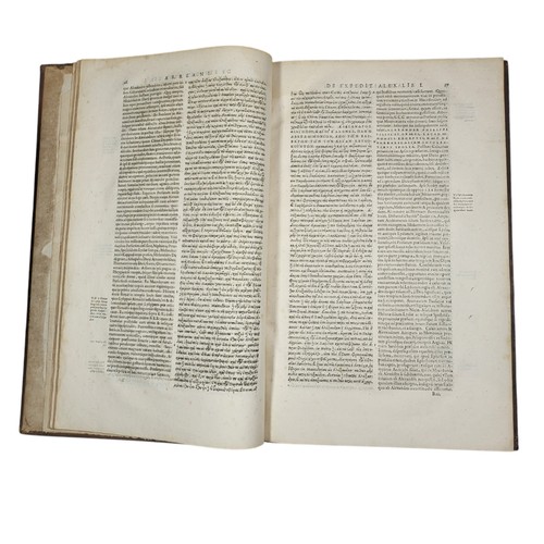 109 - Arrianus.
De expeditione Alexandri Magni. 
[Geneva]: Henri Estienne, 1575.
First critical edition, w... 