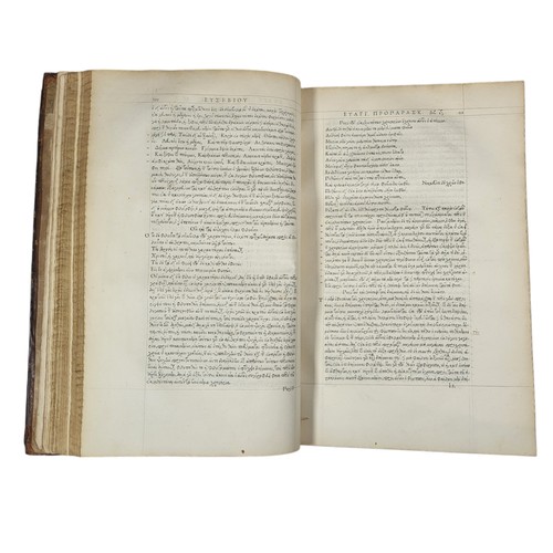 113 - Eusebio. 
Eusebii Pamphili Evangelicae praeparationis lib. XV. 
Lutetiae: Robert Estienne, 1544.
Eus... 