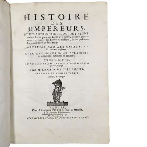 119 - Tillemont
Histoire des empereurs, et des autres princes qui ont régné durant les six premiers siècle... 