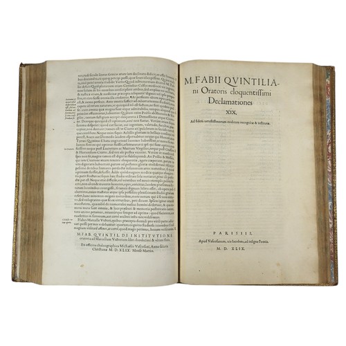 120 - Quintillianus (Marcus Fabius)
De institutione oratoria libri XII
... argumentisque doctissimi viri P... 