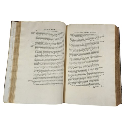 130 - Guillaume Budé
Commentarii linguae Graecae. 
Paris: Jodocus Badius Ascensius, 1529
First edition, an... 