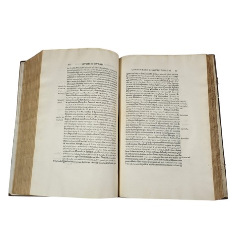 130 - Guillaume Budé
Commentarii linguae Graecae. 
Paris: Jodocus Badius Ascensius, 1529
First edition, an... 