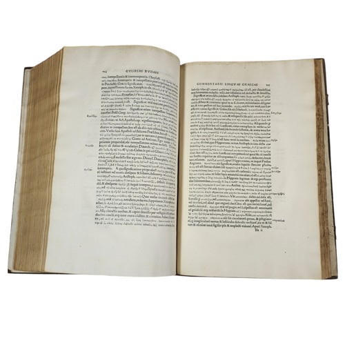 130 - Guillaume Budé
Commentarii linguae Graecae. 
Paris: Jodocus Badius Ascensius, 1529
First edition, an... 