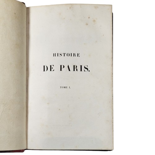 135 - Dulaure. 
Histoire De Paris. WITH Atlas. 
Paris: Furne, 1837
Eight volume set, plus the atlas (5 map... 