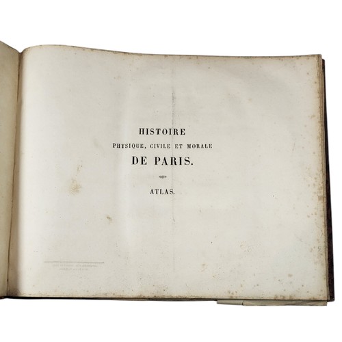 135 - Dulaure. 
Histoire De Paris. WITH Atlas. 
Paris: Furne, 1837
Eight volume set, plus the atlas (5 map... 