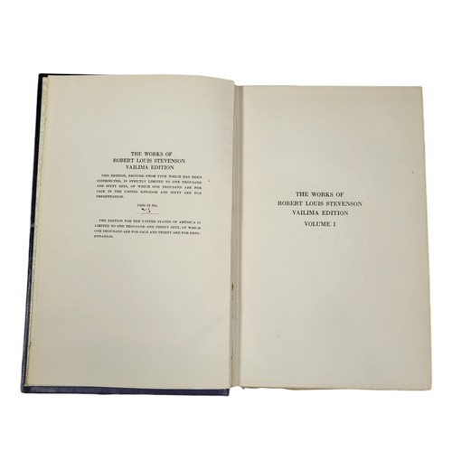 137 - Robert Louis Stevenson
Works. Vailima edition. 
London: William Heinemann 1922
Twenty six volumes of... 