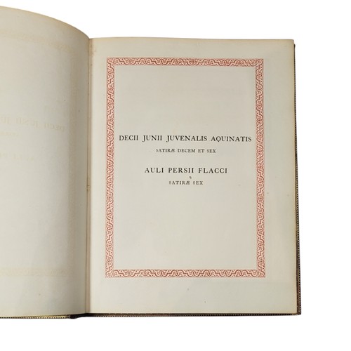 139 - Juvenalis / Persius Flaccus 
Decii Junii Juvenalis Aquinatis Satirae Decem et sex Auli Persii Flacci... 