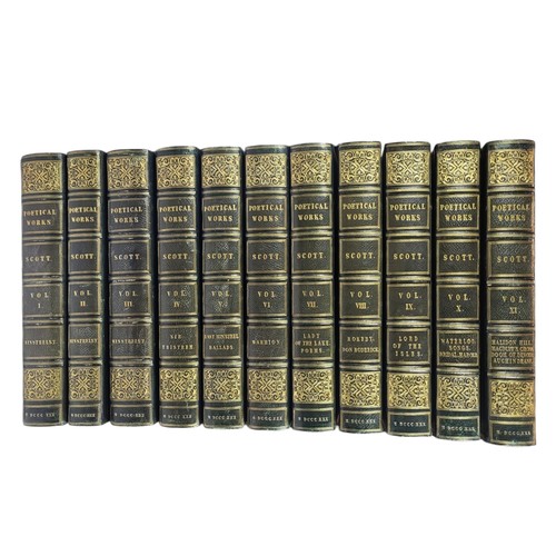 142 - Walter Scott 
Poetical Works 
Edinburgh: Archibald Constable 1822-1830
Fifty three volume set of Sco... 