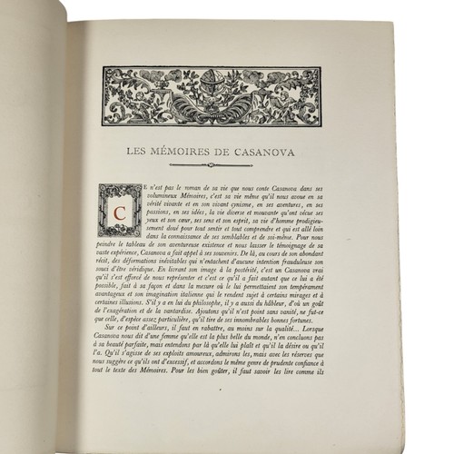 146 - Casanova
Memoires De Casanova De Seingalt. 
Paris: Javal et Bourdeaux 1931-1932
Superb ten volume se... 