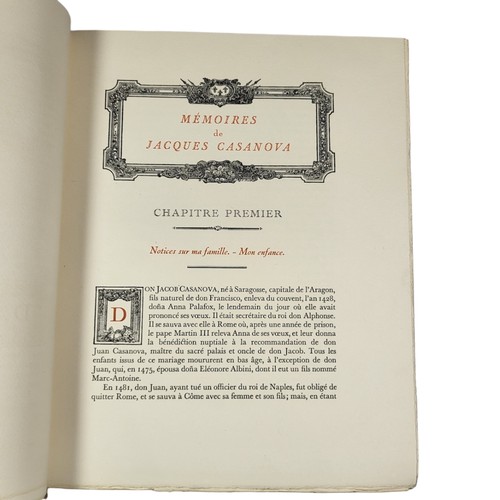 146 - Casanova
Memoires De Casanova De Seingalt. 
Paris: Javal et Bourdeaux 1931-1932
Superb ten volume se... 