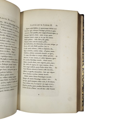 147 - Horace
Quinti Horatii Flacci Opera
London: Johannes Pine 1733
[15], 264; [20], 191, [15]. Two volume... 
