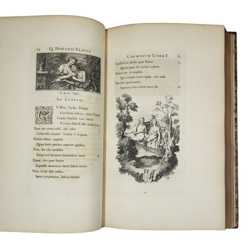 147 - Horace
Quinti Horatii Flacci Opera
London: Johannes Pine 1733
[15], 264; [20], 191, [15]. Two volume... 