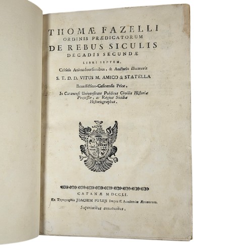 107 - Fazelli, Thomas

Ordinis Praedicatorum De Rebus Siculis.


Catanae: Joachim Puleji 1751


[2], 434pp... 