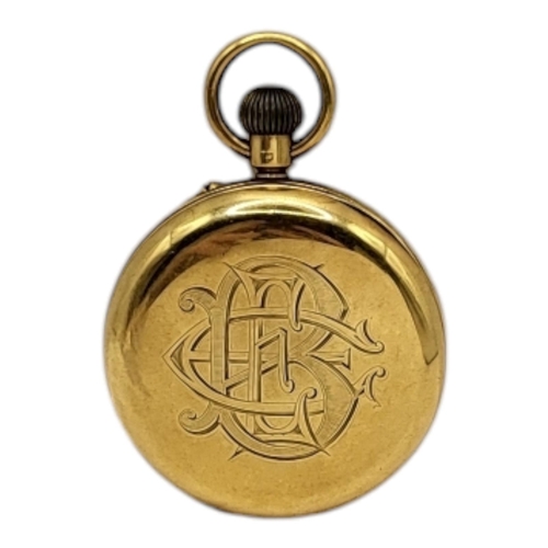 116 - ROTHERHAM & SONS, LONDON FOR WILLIAM PEARSALL, BIRMINGHAM, AN EDWARDIAN 18CT YELLOW GOLD OPEN FACE P... 