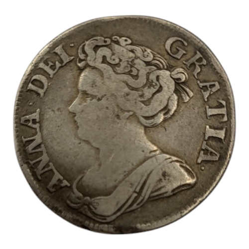 262 - AN 18TH CENTURY BRITISH QUEEN ANNE, 1707  - 1714, SILVER 1 SHILLING COIN, DATED 1711
2nd bust. 
(app... 