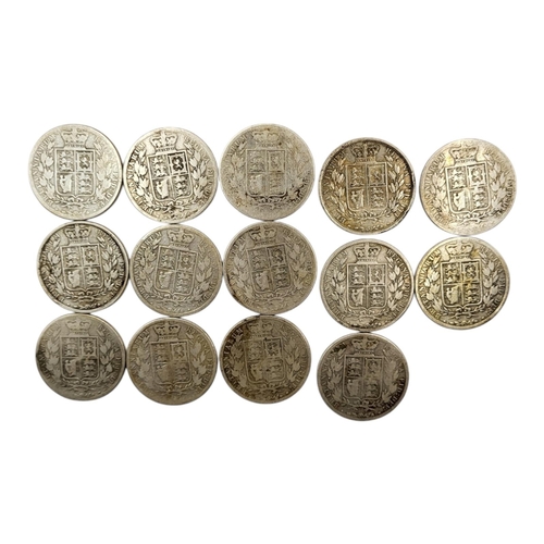 270 - FOURTEEN 19TH CENTURY VICTORIAN SILVER HALF CROWNS, RANGING FROM 1881 - 1887
1st portrait, 2nd type,... 