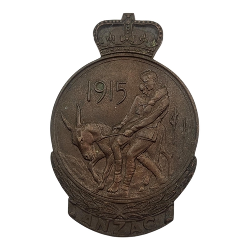 311 - WORLD WAR I GALLIPOLI CAMPAIGN. BRONZE ANZAC COMMEMORATIVE MEDALLION
Depicting Private John Simpson ... 