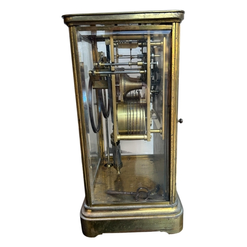 421 - JOHN JOHNSON, PRESTON, A LARGE SCARCE 19TH CENTURY FOUR GLASS TWIN FUSÈE CLOCK
Having a silvered dia... 