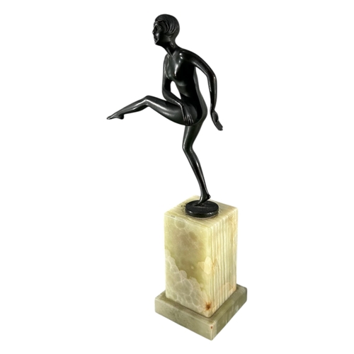 425 - OTTO HAFENRICHTER, AUSTRIA, 20TH CENTURY ART DECO BRONZE FIGURE, DEPICTING A DANCING GIRL
Mounted on... 