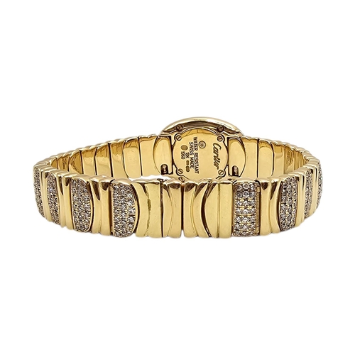 1 - CARTIER, FINE LADIES’ 18CT YELLOW GOLD AND DIAMOND BAIGNOIRE JOAILLERIE BRACELET WRISTWATCH
Ref: 196... 