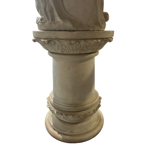 174 - A LARGE & IMPRESSIVE 19TH CENTURY ITALIAN GRAND TOUR MARBLE SCULPTURE OF A YOUNG HERCULES 
Seated on... 