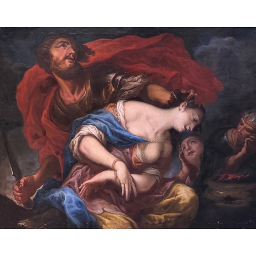 234 - CIRCLE OF LUCA GIORDANO, NAPLES, 1634 - 1705, A LARGE 17TH CENTURY ITALIAN OIL ON CANVAS 
Martyrdom ... 
