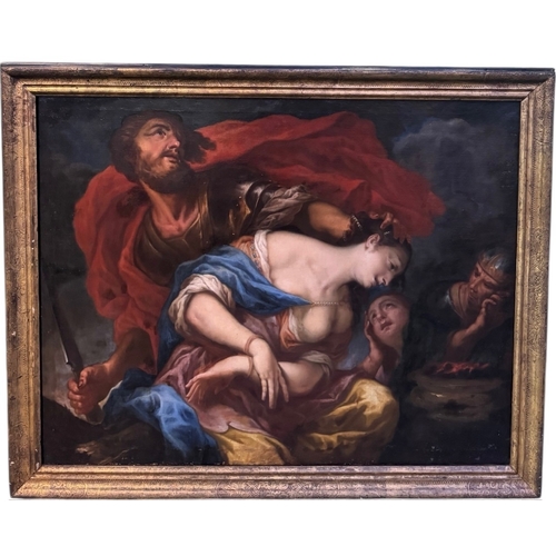 234 - CIRCLE OF LUCA GIORDANO, NAPLES, 1634 - 1705, A LARGE 17TH CENTURY ITALIAN OIL ON CANVAS 
Martyrdom ... 