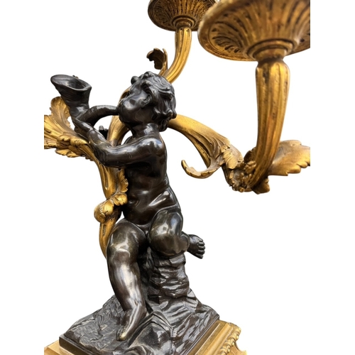 172 - AFTER THE MODEL BY PHILIPPE CAFFIERI, A FINE PAIR OF LATE 18TH CENTURY FRENCH LOUIS XV GILT ORMOLU A... 