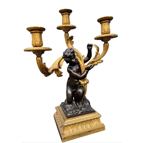 172 - AFTER THE MODEL BY PHILIPPE CAFFIERI, A FINE PAIR OF LATE 18TH CENTURY FRENCH LOUIS XV GILT ORMOLU A... 