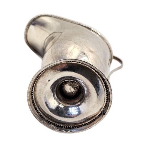 512 - JOHN YOUNGE & CO., AN 18TH CENTURY GEORGE III SILVER MILK JUG
Hallmarked Sheffield, 1780, helmet for... 