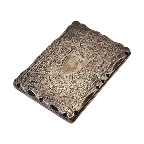 524 - HILLIARD & THOMASON, A LATE 19TH CENTURY VICTORIAN SILVER CIGARETTE CASE
Hallmarked Birmingham, 1894... 