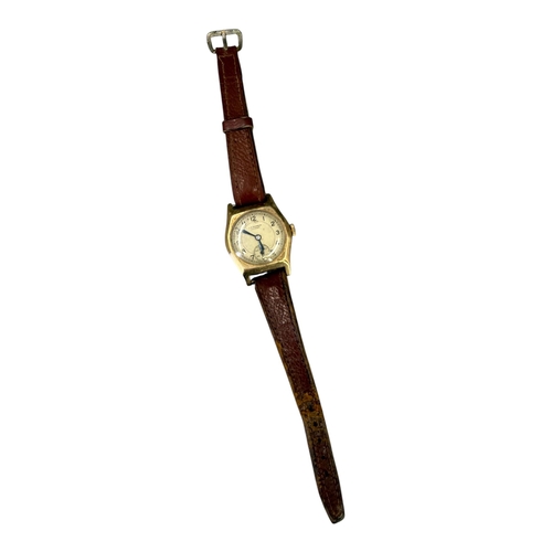 539 - J.W. BENSON, LONDON, A GEORGE VI 9CT GOLD CASED GENTLEMAN’S WRISTWATCH
Hallmarked Birmingham, 1947, ... 