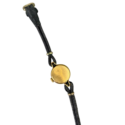 541 - CYMA, 20TH CENTURY 18CT GOLD LADIES’ WRISTWATCH
Silvered steel dial with gold toned hour marks, Swis... 