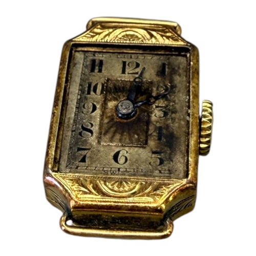 547 - STOCKWELL & CO., AN ART DECO 17CT GOLD CASED LADIES’ WRISTWATCH
Imported hallmarks for London, 1924.... 