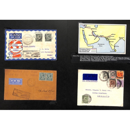 105 - 1932 (Oct.) Covers carried by Imperial Airways to or from Karachi, and on the first Tata Airways fli... 