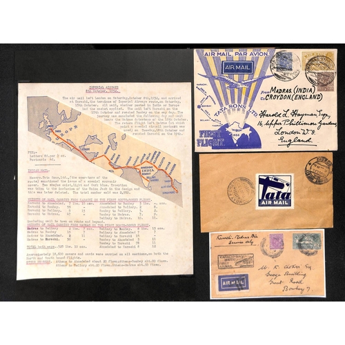 105 - 1932 (Oct.) Covers carried by Imperial Airways to or from Karachi, and on the first Tata Airways fli... 