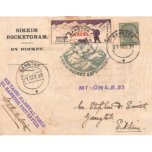 108 - Sikkim Rocket Mail. 1935 (Sep 27) 