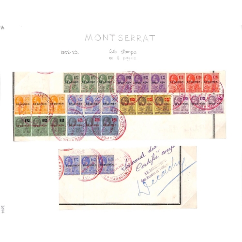 1236 - 1922-29 Multiple Script CA ¼d - 5/- set of 22 (with both 2½d blue shades) in strips of thr... 