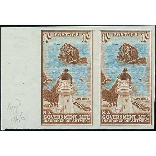 1255 - 1947-65 Life Insurance ½d - 1/- set of eight depicting lighthouses, all in imperforate left mar... 