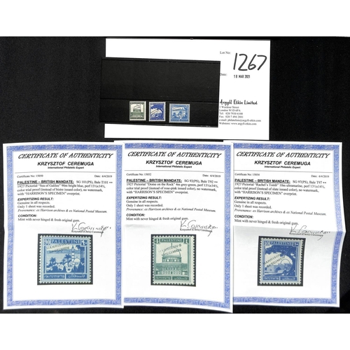 1267 - 1927 Pictorial definitive issue colour trials handstamped 